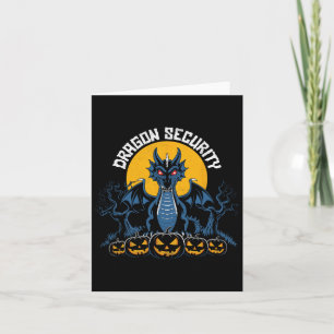 Carte Dragon Sécurité Halloween Drôle Maman Papa Parent