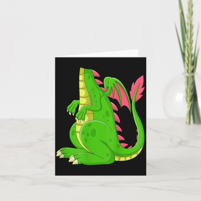 Carte Dragon Shirt Adult Men Women Kids Green Dragon Cos (Devant)