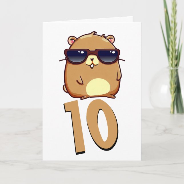 Carte Dragon vert bébé Chibi (Devant)