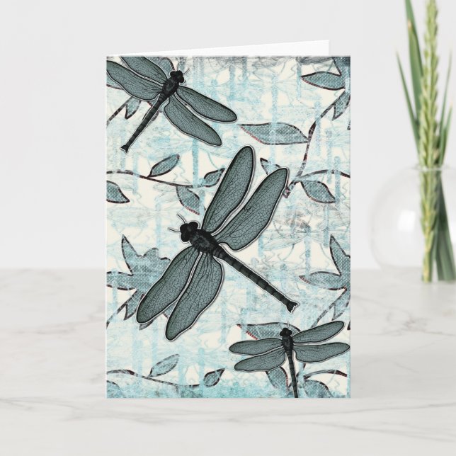 Carte Dragonflies, Damselflies & Fleurs |Cartes de voeux (Devant)