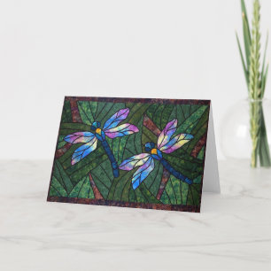 Carte Dragonflies de verre