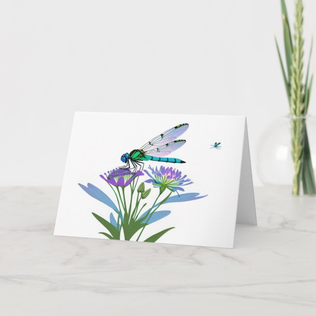Carte Dragonfly : Blues and Purple (Devant)