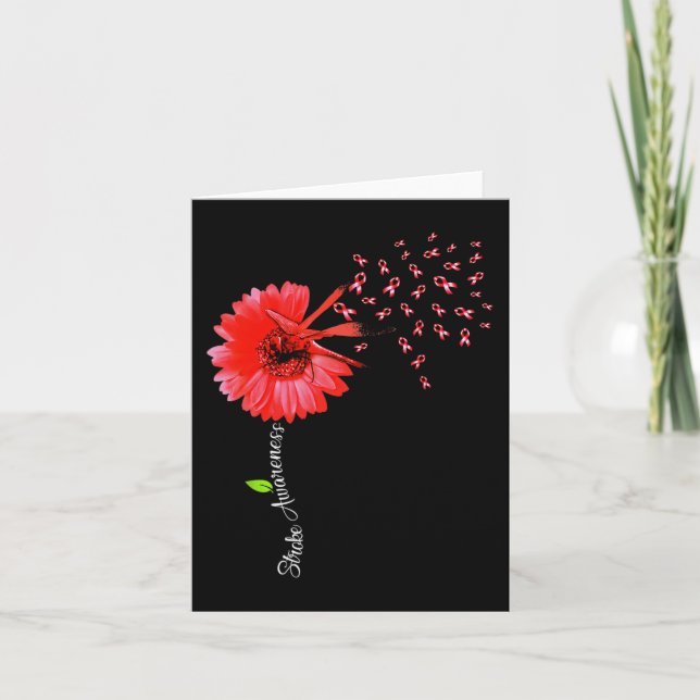 Carte Dragonfly Red Cerveau Aneurym Sensibilisation Str (Devant)