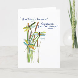 Carte Dragonfly Watercolor avec citation Lewis Car