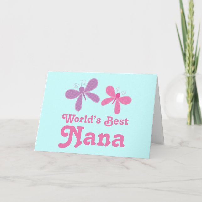Carte Dragonfly World's Best Nana Gift (Devant)
