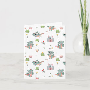 Carte Dragons Knights Fairytale Château médiéval