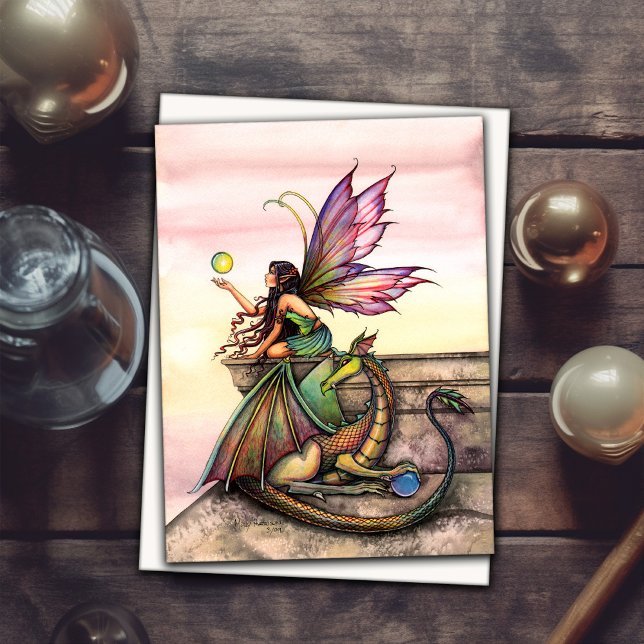 Carte Dragon's Orbs Fairy Art par Molly Harrison (Créateur téléchargé)