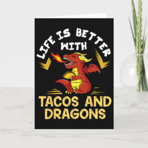Carte Dragons Tacos Femmes Hommes Enfants Mexicain Amour
