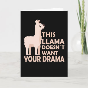 Carte Dramatique Lama Citations Drôles Animaux Mignons L