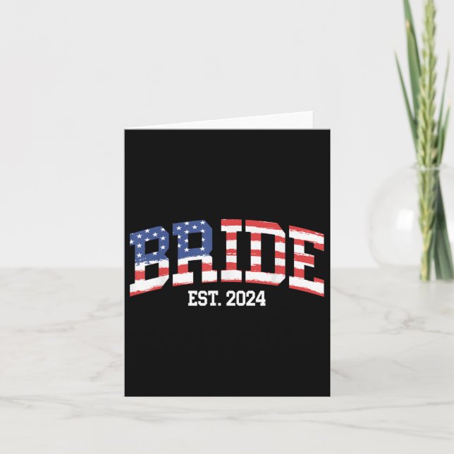 Carte Drapeau 4 juillet Mariage Couples Ma (Devant)