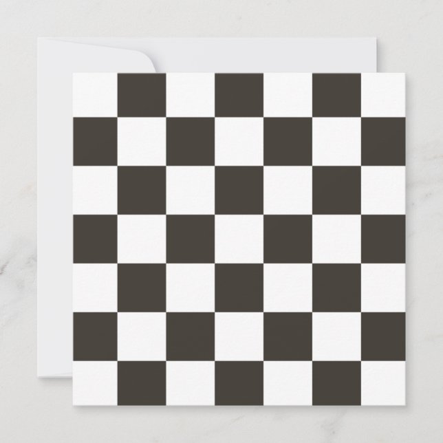 Carte Drapeau À damiers (noir et blanc) (Motif du vérifi (Devant)