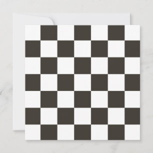 Carte Drapeau À damiers (noir et blanc) (Motif du vérifi