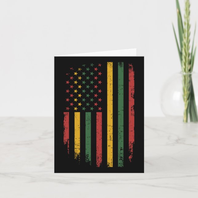 Carte Drapeau Africain Américain Pour La Liberté D'Histo (Devant)