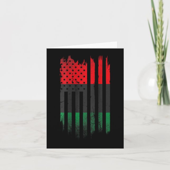 Carte Drapeau afro-américain 1865 Black History Pride (Devant)
