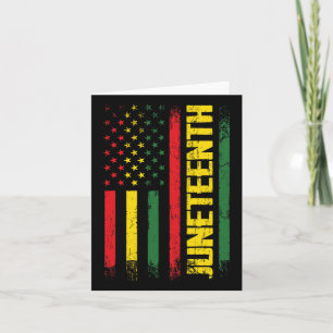 Carte Drapeau afro-américain africain de la Journée de l