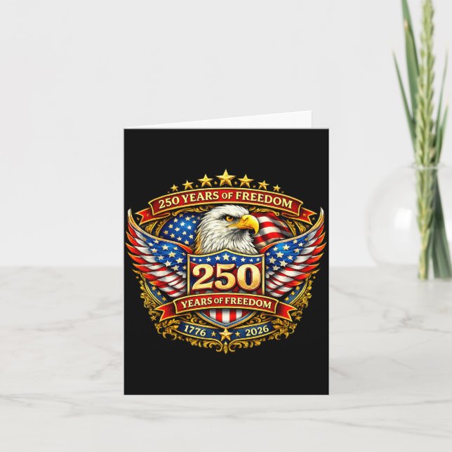 Carte Drapeau Aigle 250 Ans Aigle 1776-2026 Drapeau 250e (Devant)