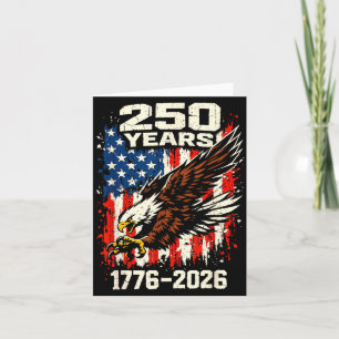 Carte Drapeau aigle patriotique 250e anniversaire États-