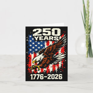 Carte Drapeau aigle patriotique 250e anniversaire États-