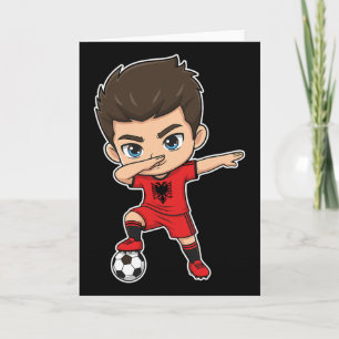 Carte Drapeau Alnia pour garçons Kid Goal dessin animé A