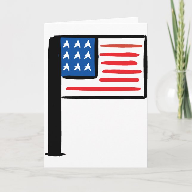 Carte Drapeau américain (Devant)