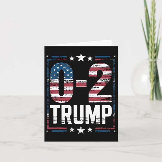 Carte Drapeau américain 0-2 Trump 2024 (Devant)