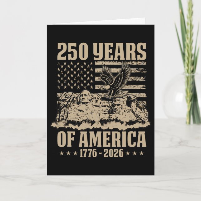 Carte Drapeau américain 250 ans 1776-2026 250e anniversa (Devant)