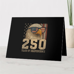 Carte Drapeau américain 4 juillet Aigle Vintage 250 ans 