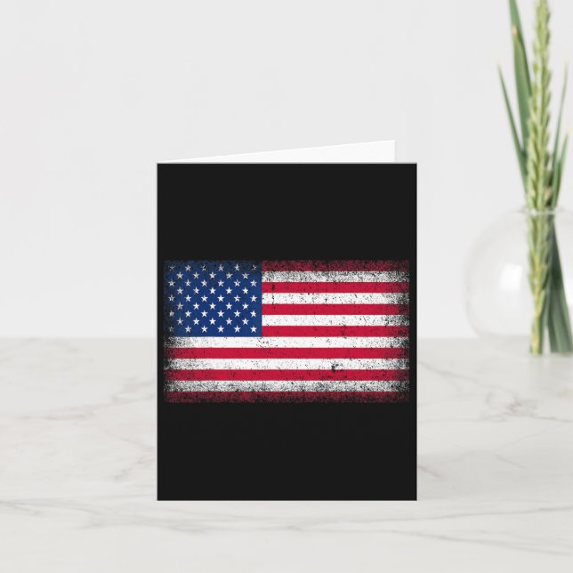 Carte Drapeau américain 4 juillet Drapeau américain (Devant)