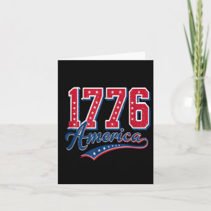Carte Drapeau américain 4 juillet Est 1776