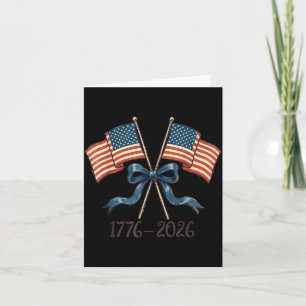 Carte Drapeau américain à nœud pour le 250e anniversaire