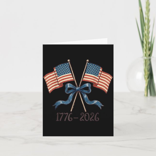 Carte Drapeau américain à nœud pour le 250e anniversaire (Devant)