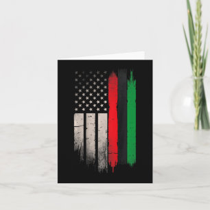 Carte Drapeau américain africain d'histoire noir vert ro