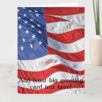 Carte Drapeau américain agitant patriotique