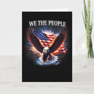 Carte Drapeau Américain Aigle Jour De L'Indépendance Usa