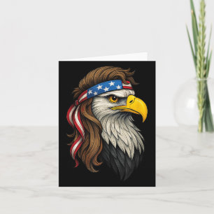 Carte Drapeau américain aigle tête blanche patriotique B