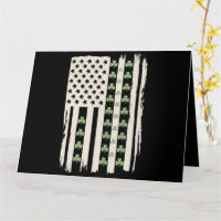 Drapeau américain avec trèfles pour la Saint-Patri