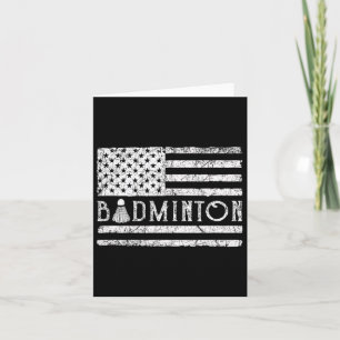 Carte Drapeau américain Badminton Usa Navettes Funny Pat