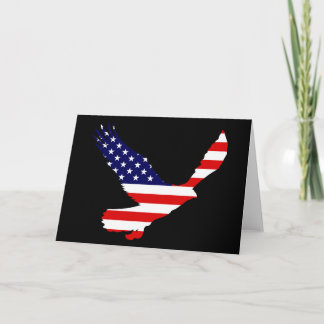 Carte Drapeau américain Bald Eagle