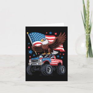 Carte Drapeau américain Bald Eagle heureux 4 juillet Ind