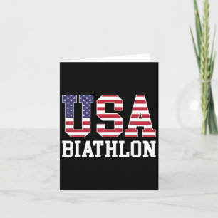 Carte Drapeau Américain Biathlonist - Américain Biathlon