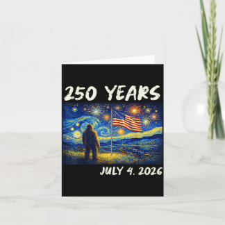 Carte Drapeau américain Bigfoot 250 ans 4 juillet 250e