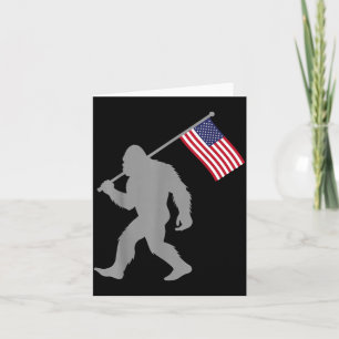 Carte Drapeau Américain Bigfoot Rouge Blanc Bleu Patriot