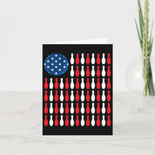 Carte Drapeau Américain - Bowler Et Bowling Patriotique