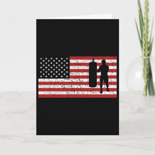 Carte Drapeau Américain Boxe Boxe Cadeau Hommes Femmes
