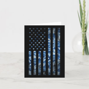 Carte Drapeau américain camouflage bleu Usa tactique océ