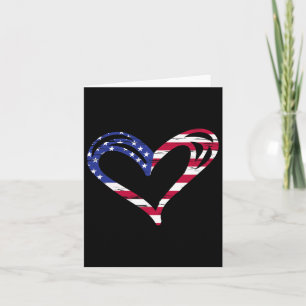 Carte Drapeau américain Coeur des forces armées patrioti