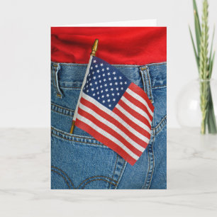 Carte Drapeau américain dans la poche