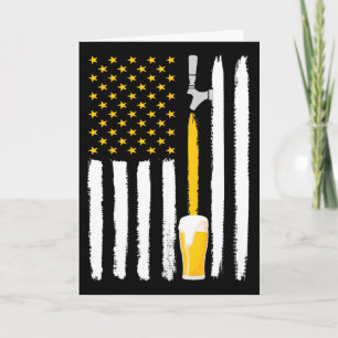 Carte Drapeau américain de bière artisanale Usa 4 juille