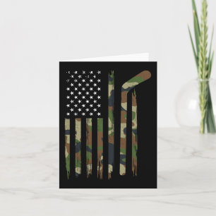 Carte Drapeau américain de hockey Camo US Patriotique de