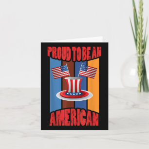 Carte Drapeau américain de la fête des Patriotes américa